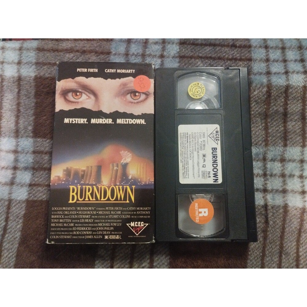 Burndown VHS (1990) Peter Firth, Cathy Moriarty, Virgin, Rare, OOP, HTF